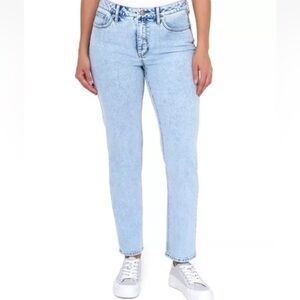 NWT Seven7 | High Rise Slim Straight Jean Plus Size 14 Lightwash 90s 80s